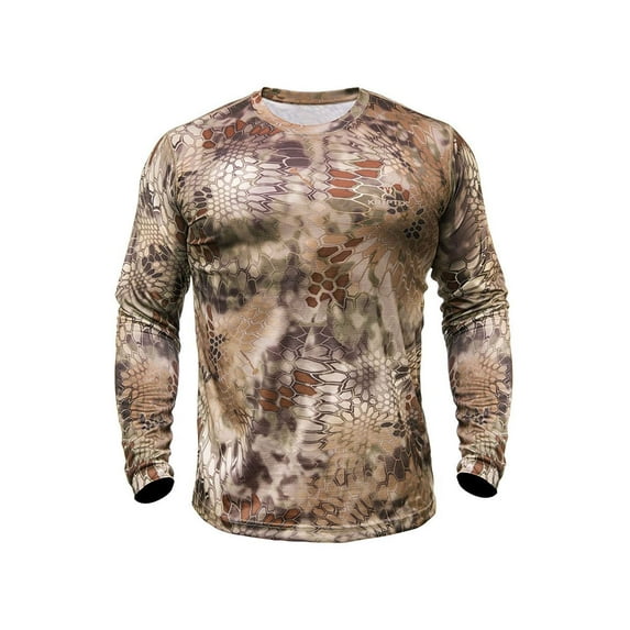 Kryptek Men's Hyperion Long Sleeve Crew Neck T Shirt Kryptek Highlander 2XL