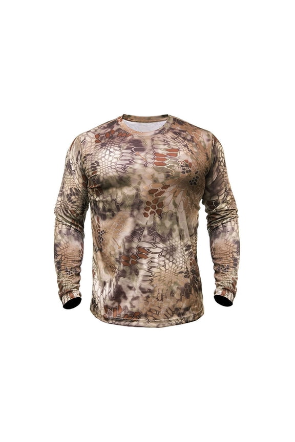 Men's Hyperion Long Sleeve Crew Neck T Shirt Kryptek Highlander XL