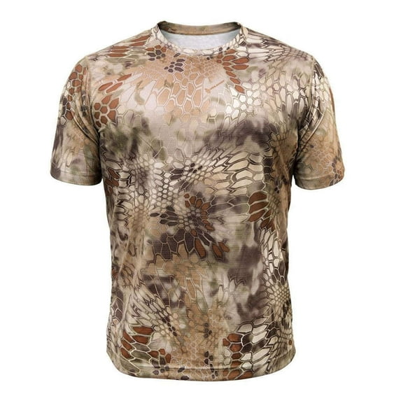 Kryptek Mens Hyperion Short Sleeve Crew, Highlander, Extra Large