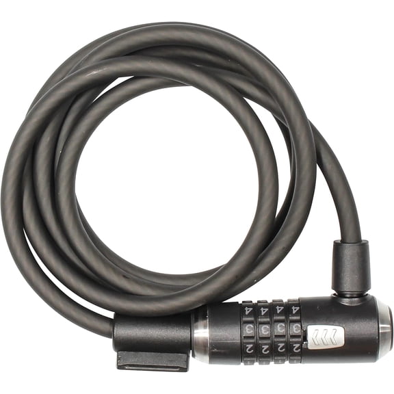 KryptoFlex Bike Lock Cable, 2FT/6FT/10FT Long 12mm Thick Heavy Duty Braided Steel Cable Anti-Theft Security Lock for Outdoor Equipment, Combination/Key Bike Lock