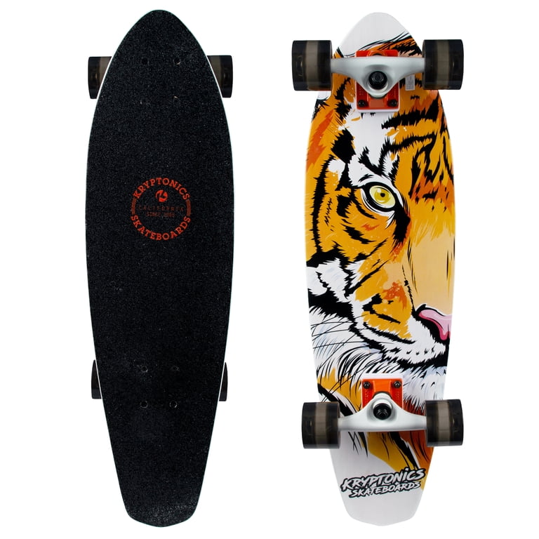 Kryptonics Tiger Eye Cruiser Skateboard - Deck, 60mm Wheels