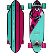 Kryptonics Mini Cutaway Complete Skateboard 26" x 7.25" - Mermaids