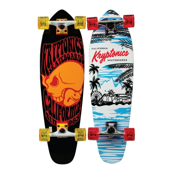 Kryptonics Mini Diamondtail Longboard Complete Skateboard, 32 In. x 9 In.