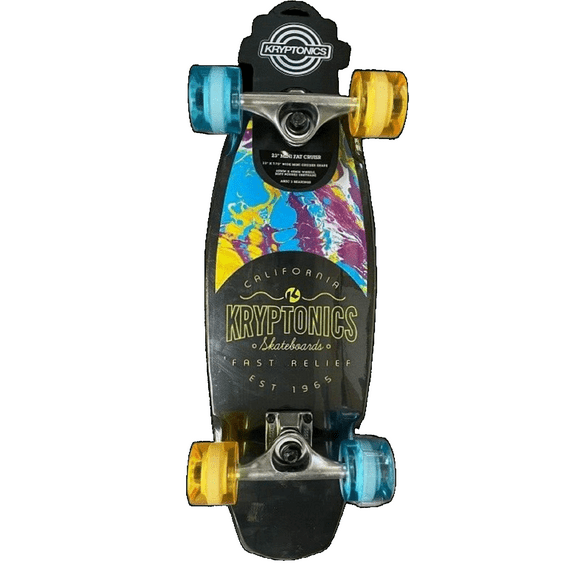 Kryptonics Mini Fat 23" Skateboard, Blue/Purple