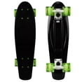 thumbnail image 1 of Kryptonics Original Torpedo Complete Skateboard (22.5" x 6"), Black n Green, 1 of 7