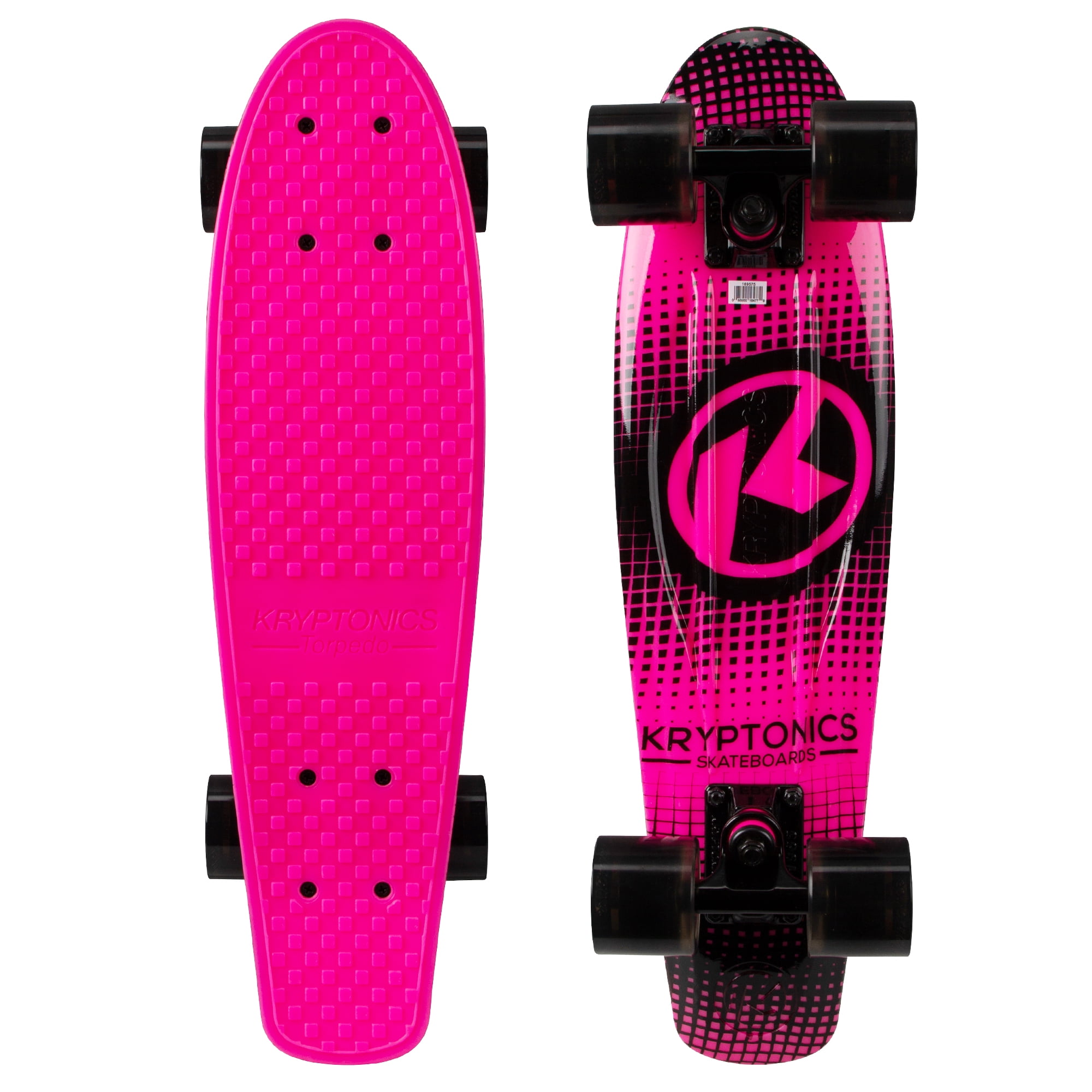 Kryptonics Original Torpedo Complete Skateboard (22.5" x 6"), Divided