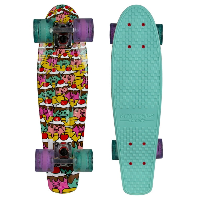 Kryptonics Original Torpedo Cruiser Skateboard 22.5 x 6 Checkered