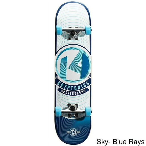 Kryptonics POP Complete Skateboard (31'' x 7.75'') - Blue Rays