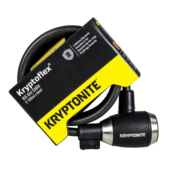 Kryptonite KryptoFlex 815 Key Cable Bike Lock - 6 ft. Long, 5/16" Diameter Cable with Keys for Bicycles; E-Bikes; Scooters (004943)