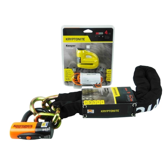 Kryptonite 5-S2 Disc lock Yellow w/Reminder NY Noose 1213 4.25ft w/ Disc Lock