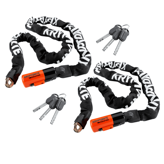 Kryptonite KryptoFlex 815 Combo Cable Lock, 5ft x 8mm Braided Steel Cable with Resettable 4-Digit Combination, Easy-Click Locking, Vinyl Protection Bike Lock & Accessory Security (2-Pack)