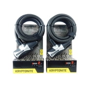 Kryptonite KryptoFlex 1218 6 ft Key Cable w/ FlexFrame-C bracket 2-Pack