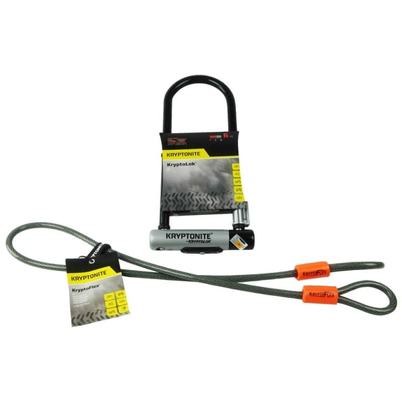 Kryptonite KryptoLok Series 2 LS FlexFrame-U bracket and 1004 4ft Looped cable
