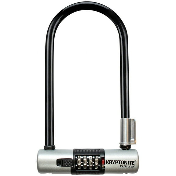 Kryptonite KryptoLok U-Lock - 4 x 9", 4-Digit Combination, Black, Includes bracket