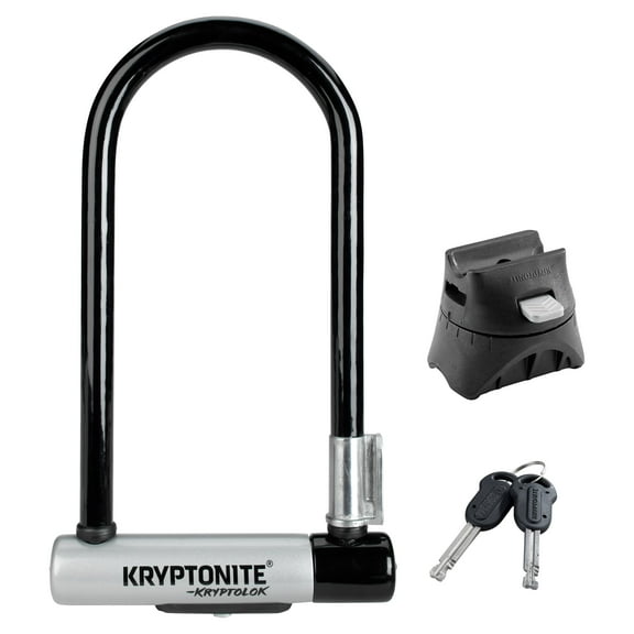 Kryptonite Kryptolok Standard 12.7mm U-Lock Bicycle Lock with FlexFrame-U Bracket