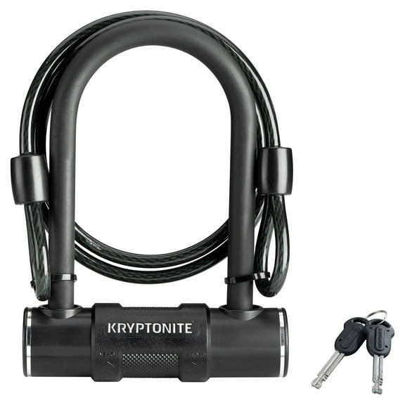 Kryptonite Mini 12mm U-Lock Bicycle Lock & 8mm Looped Bike Security Cable