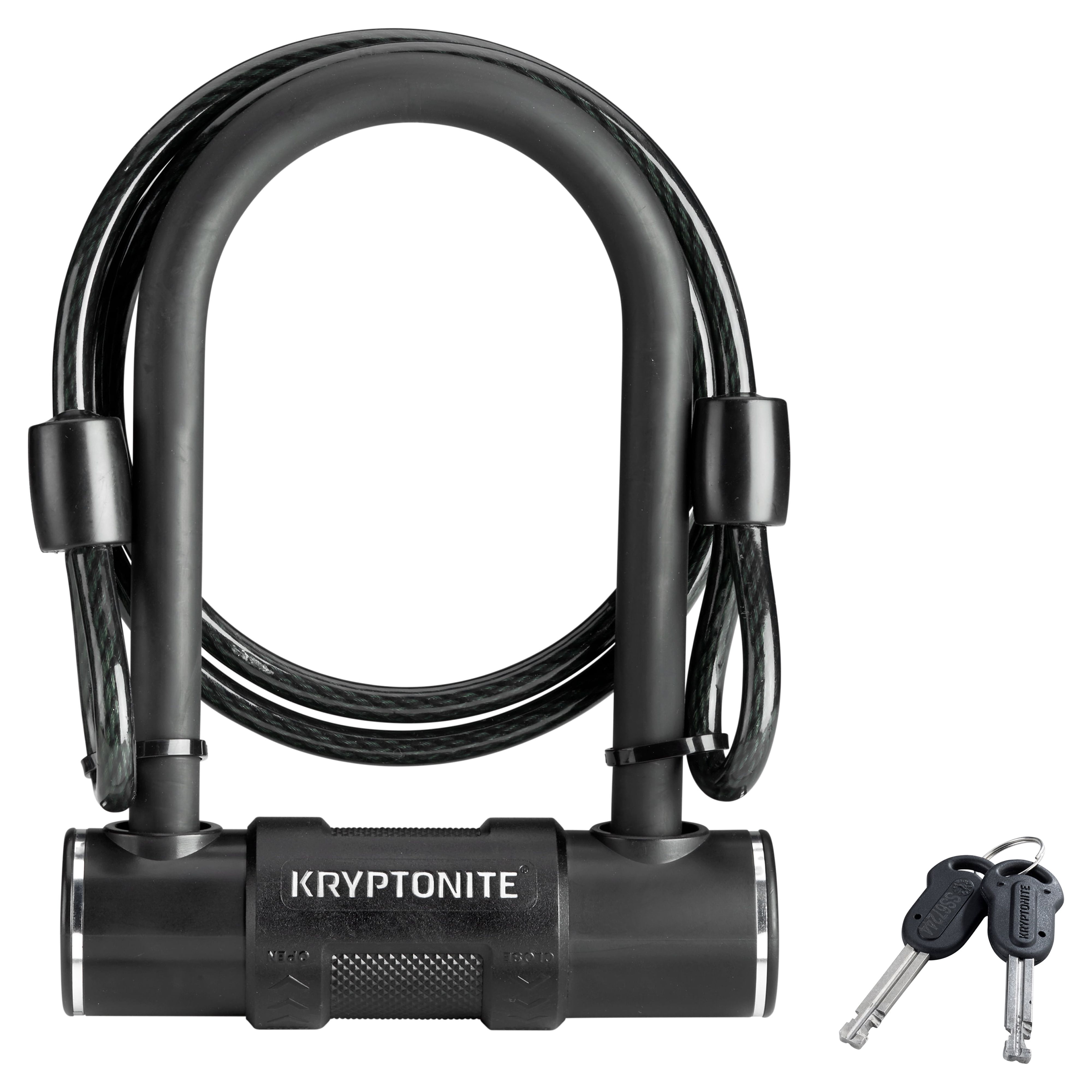 Kryptonite Mini 12mm U-Lock Bicycle Lock & 8mm Looped Bike Security Cable - image 1 of 8