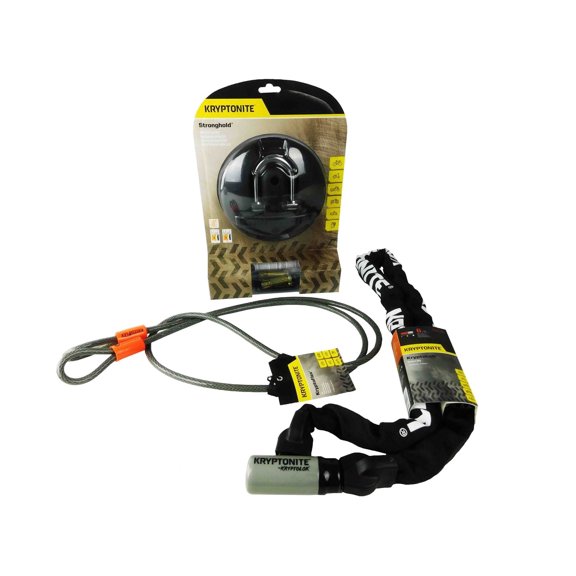 Kryptonite Stronghold and 710 7ft Looped cable Series 2 915 5ft Integrated Chain