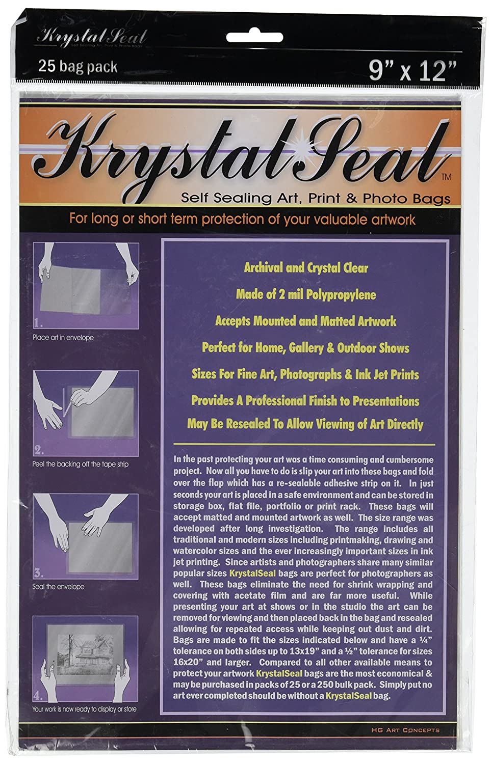Krystal Seal Self Sealing Art Print And Photo Bags