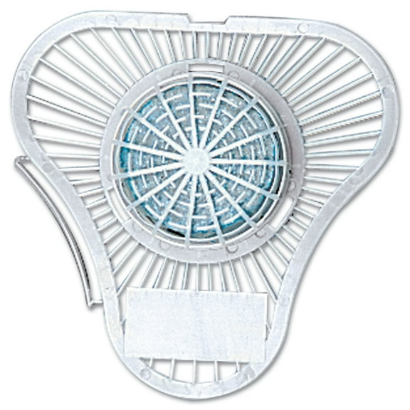 Krystal Urinal Screens with Non-Para Cleaner Block  - 3.25 oz Size - Green Apple Scent - 12/ Pack - White