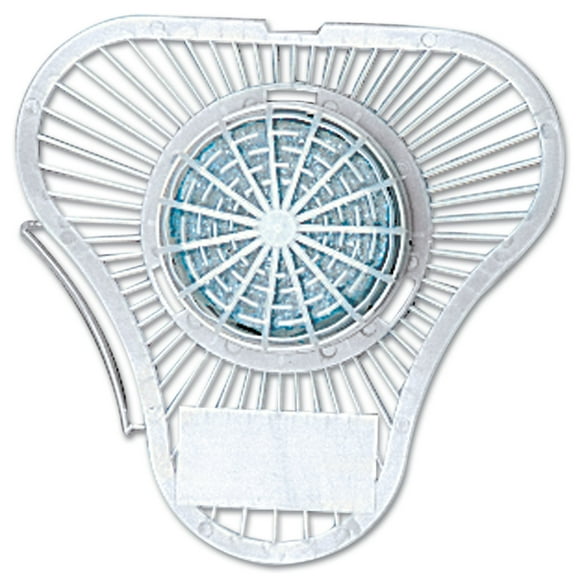 3.25 oz. Urinal Screen with Non-Para Deodorizer Block - Green Apple Scent, Blue/White (12/Box)