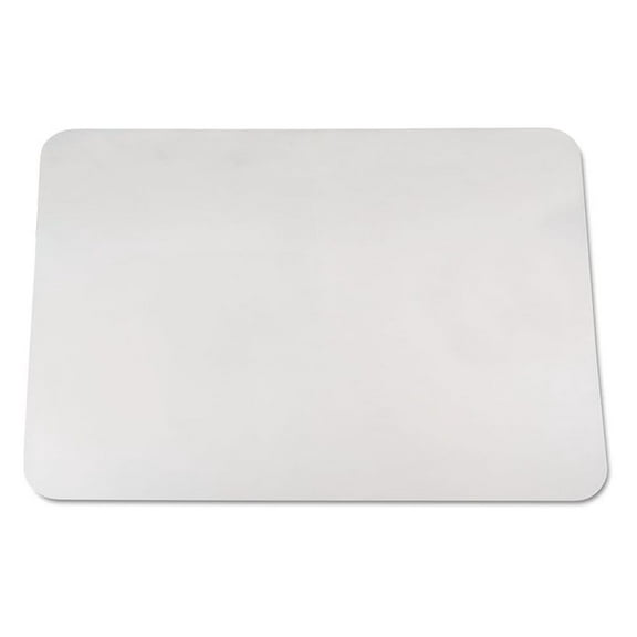 KrystalView Desk Pad with Antimicrobial Protection, Glossy Finish, 36 x 20, Clear