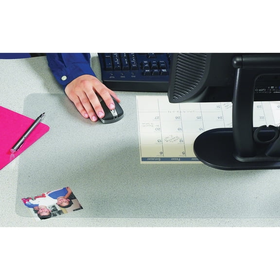 Krystalview Desk Pad With Antimicrobial Protection, 17 X 12, Matte Finish, Clear | Bundle of 5 Each