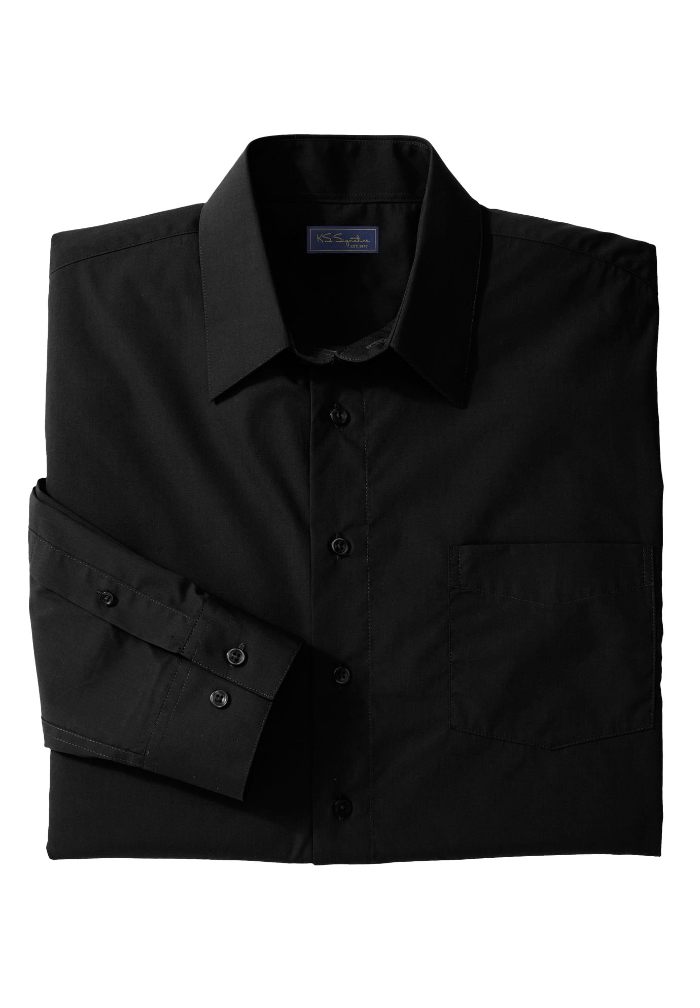 Ks Signature By Kingsize Men's Big & Tall Ks Signature Wrinkle Free LongSleeve Dress Shirt