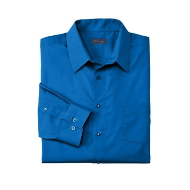 Men Dress Shirt Regular Fit Oxford Solid Color - Walmart.com