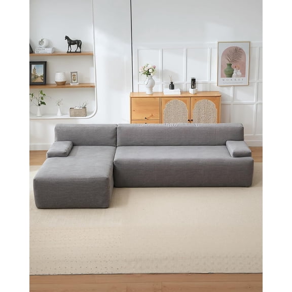 Kselythan 108" Modular Sectional Sofa, Modern Cloud Sectional Couch,Boneless Couch Modular Sofa Living Room Couch For Apartments Bedroom, No Assembly Required,Supports 1200lbs