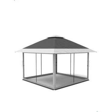 Kselythan 12' x 12' Pop Up Outdoor Gazebo with Netting and Curtains, Instant Patio Gazebo Sun Shade Canopy Tent for Lawn Garden Backyard Deck