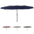 thumbnail image 1 of Kselythan 15FT Large Patio Umbrella,Rectangular Patio Umbrella With Crank,Double-Sided Twin Outdoor Market Umbrella for Yard,Lawn Garden(Without Base), 1 of 6