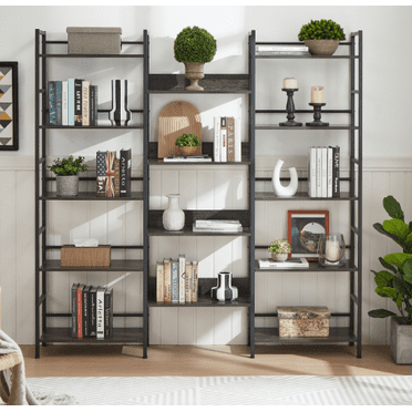 Kselythan 5 Tier Bookshelf Bookcases,Open  Large Etagere Bookshelf,With 14 Open Display Shelves Book Toy Organizer Cabinet,Industrial Bookshelf For Living Room Home Office Bedroom