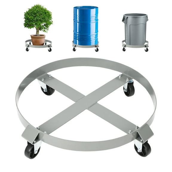 Kselythan 55 Gallon Drum Dolly, 1000lbs Load Capacity Barrel Dolly Cart Drum Caddy, Trash Can Dolly with 4 Swivel Casters Wheel, Gas Dolly Cart Non Tipping Hand Truck Dollies