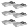 thumbnail image 1 of Kselythan 6 Pack Hotel Pan Steam Table Pans Full Size, 2.5-Inch Deep Full-Size Anti-Jamming Steam Table Pan [NSF Certified] Commercial Stainless Steel, 1 of 8