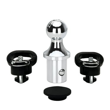 Kselythan 60618 Puck System Gooseneck Hitch Ball Kit,Compatible With Ram 2500 3500 2013-2024,With 2 Gooseneck Safety Chain Anchors,2-5/16 Inch Gooseneck Ball(30000 Lbs GTW/7500 Lbs VTW)