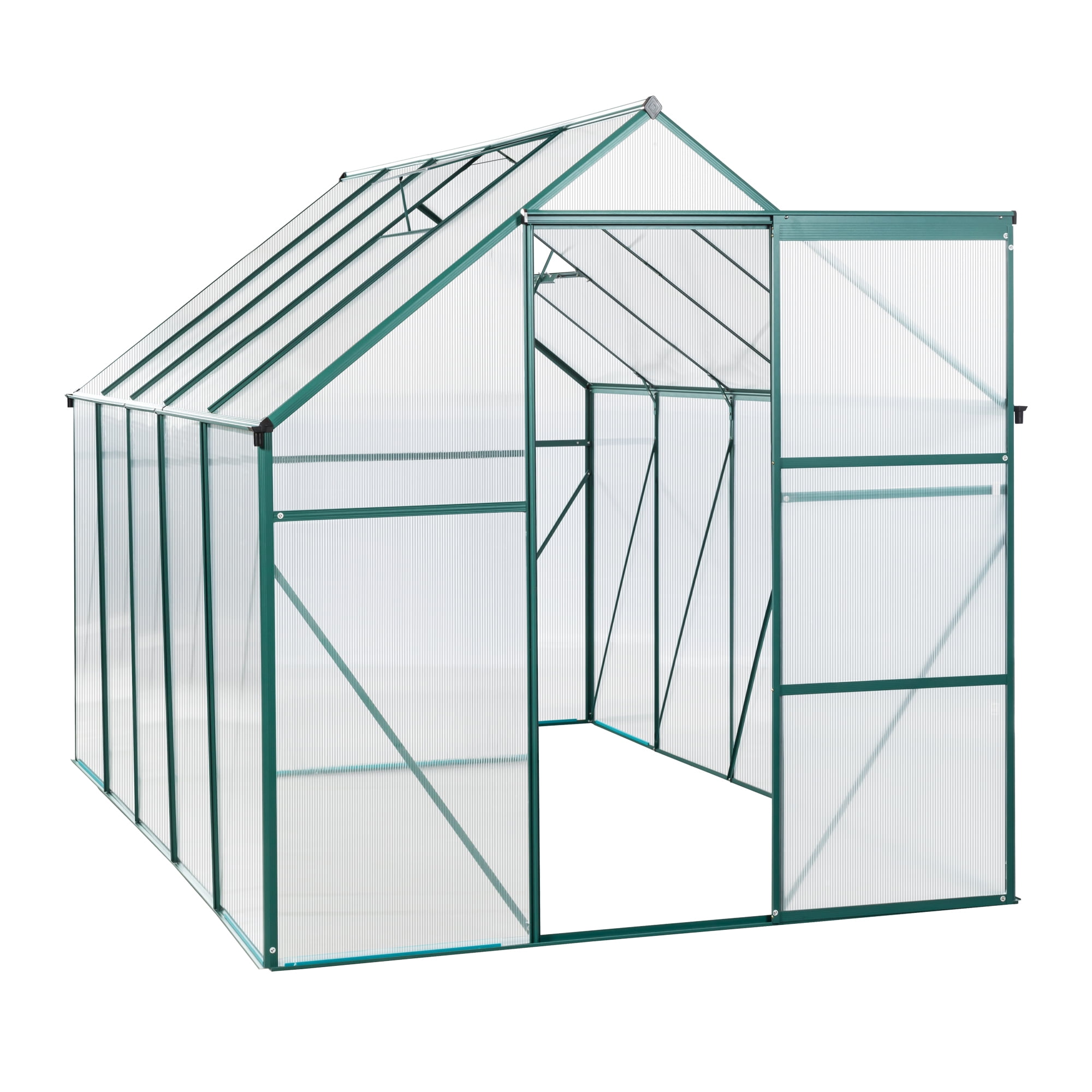 Kselythan 6x10FT Greenhouse for Outdoors, Polycarbonate Greenhouse With Breathable Window, Aluminum Large Walk-in Greenhouses for Outdoor Backyard
