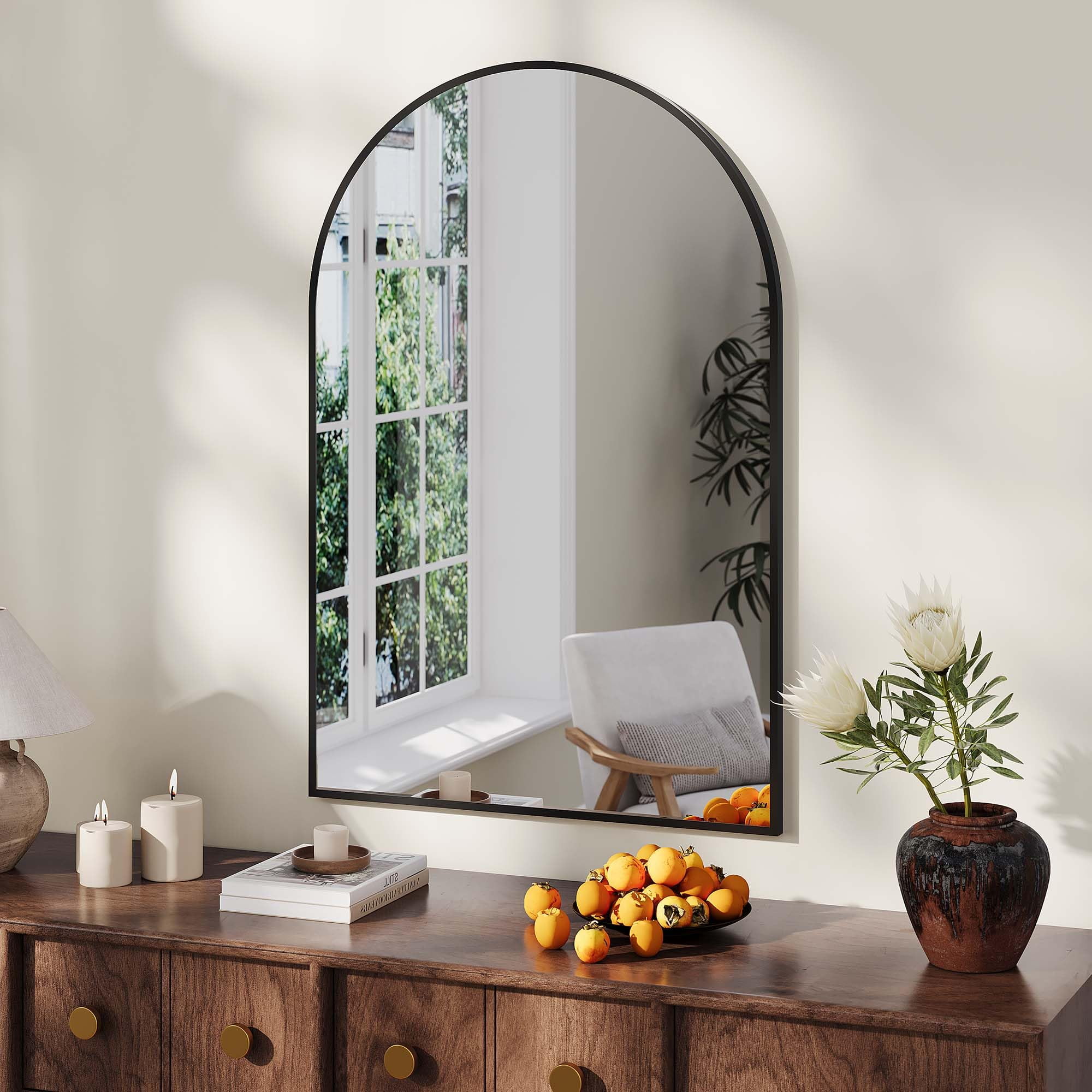 Kselythan Arched Mirror 20"x30" Arch Bathroom Mirror Wall Mirror Arched ...