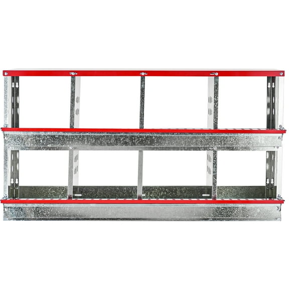 Kselythan Chicken Nesting Boxes, 8 Hole Metal Chicken Egg Laying Box with Roll Out Egg Collection, Wall Mounted Nesting Boxes for Chicken Coop