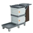 thumbnail image 1 of Kselythan Commercial Janitorial Cart, Janitorial and Housekeeping Cleaning Cart with 2 Cabinet, Housekeeping Service Cart for Stores School and Business, 1 of 7