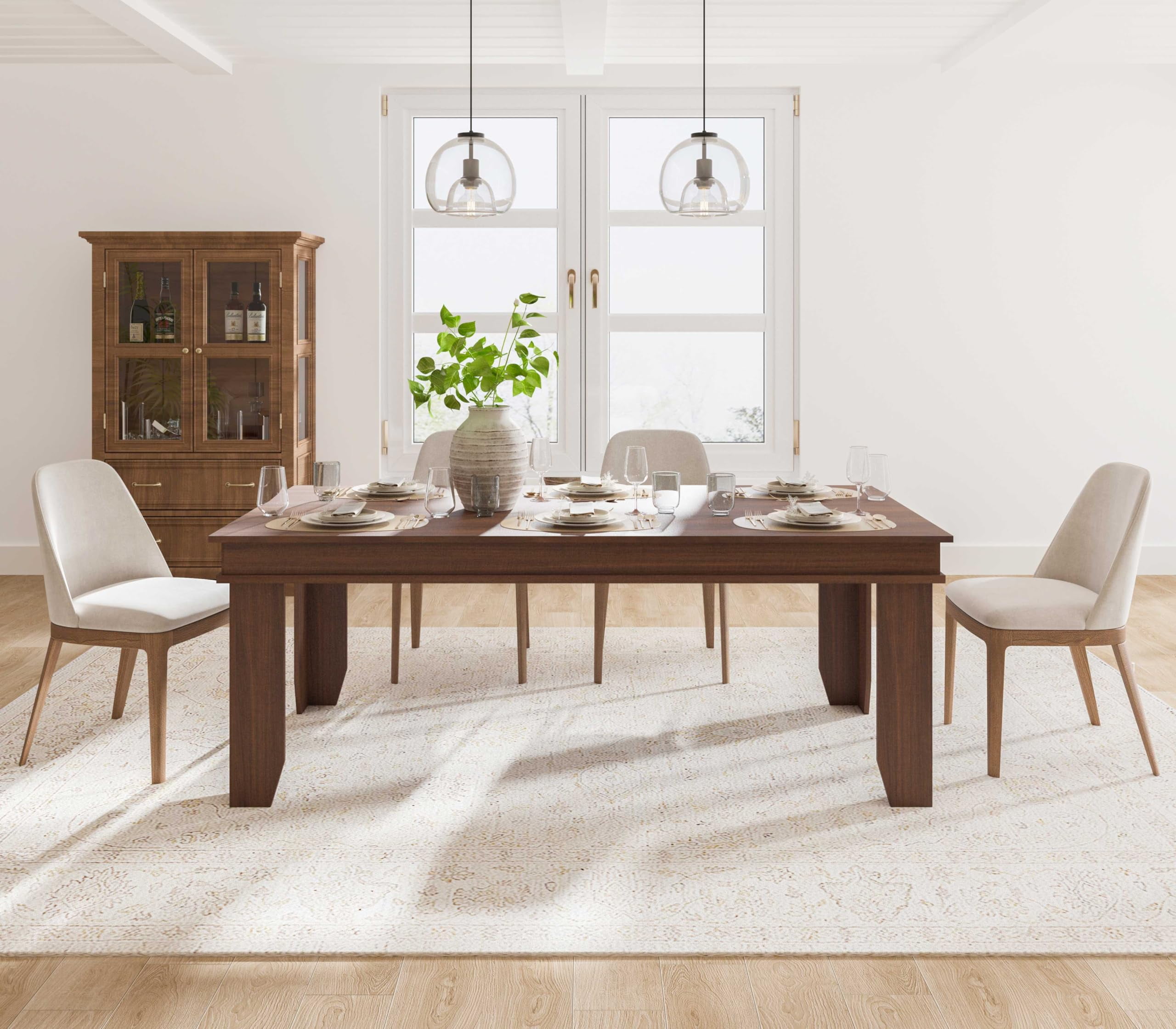 Kselythan Farmhouse Dining Table for 68 People,70.87" Long Rectangle