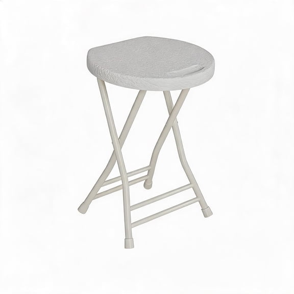 Kselythan Folding Stool,Backless Folding Bar Stool,18-Inch Stool Chair With Handle,Anti-Slip Feet,Portable Round Stool For Bar Stools Kitchen Home Indoor Outdoor Use,1PCS