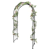 Kselythan Garden Arch Trellis,Metal Wedding Arch With Stakes,Garden Arch Arbor For Climbing Plants,Roses,Vines,Wedding Archway Decor For Lawn Patio Party Backyard
