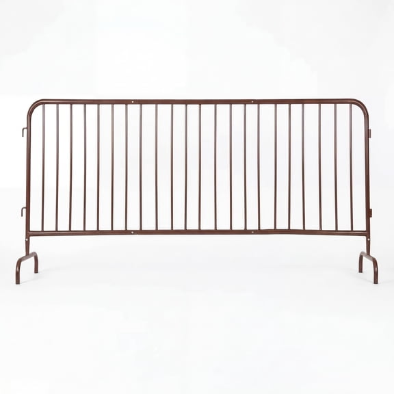 Kselythan Interlocking Steel Safety Barricade Fence, Powder Coated Heavy Duty Crowd Control Barrier with Detachable Bridge Feet for Events, Parking & Road Use