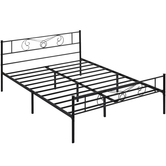 Kselythan Metal Bed Frame,Simple Iron Bed Frame,Sturdy Platform Bed Frame No Box Spring Needed Easy Assembly