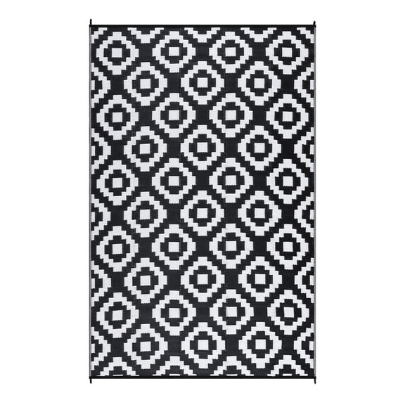 "Kselythan Outdoor Rug, PP pipe woven outdoor carpet Mat, Camping Rugs Modern Geometric Rug Area Rug for Patio Porch Backyard Picnic Camping, Easy Cleaning