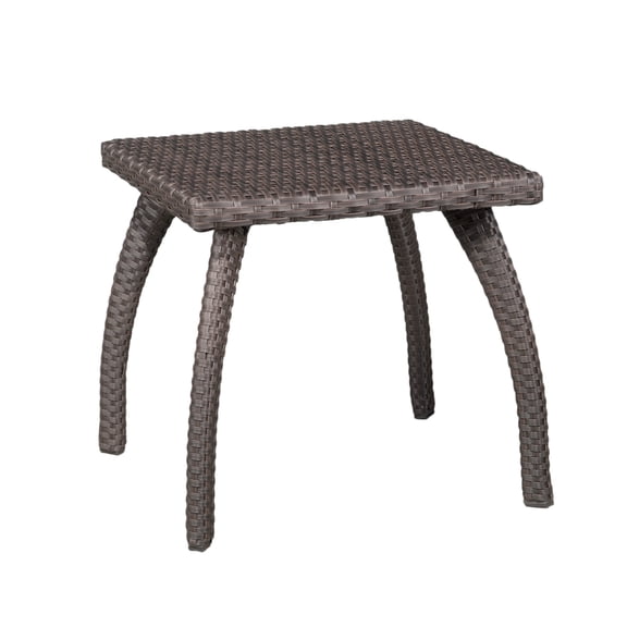 Kselythan Rattan Night Stand, Square Mid-Century Modern Patio Side End Table Small Spaces Accent Coffee Table For Living Room Bedroom Office Balcony
