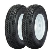 Kselythan Set of 2 ST205/75D14 Trailer Tires,Trailer Tires,14in Fuel-saving Designed Trailer Tires 205 75 14,6PR Load Range C,for Travel/Camper/Landscape/Cargo/Boat/Horse/Farm/Hauler Trailer