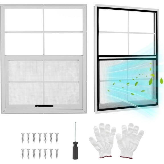 Kselythan Sliding Shed Window,Flush Mount Window,Sliding Window With Aluminum Frame,Acrylic Panels,Insect Screen,Flush Mount Vent For Shed Playhouse Garage Barns Household,2 Pack