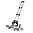 thumbnail image 1 of Kselythan Stair Climbing Cart, 165 lbs Capacity Hand Truck, Foldable Hand Truck Aluminum Trolley with 10 Wheels, 2 Bungee Cords, Telescoping Handle, for Shopping, Moving, Office Use, 1 of 8